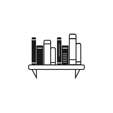 Bookshelf Vector Icon Illustration 23277522 Vector Art At Vecteezy