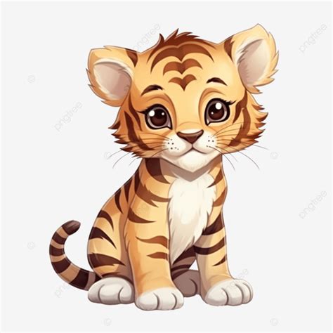 Cute Tiger Drawing, Tiger, Animals, Cartoon PNG Transparent Image and ...