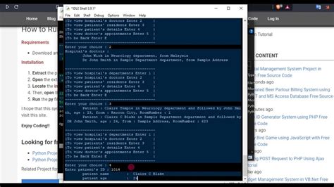 Hospital Management System Project In Python DEMO YouTube