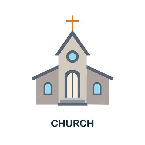 Premium Vector Church Flat Icon Color Simple Element From Wedding