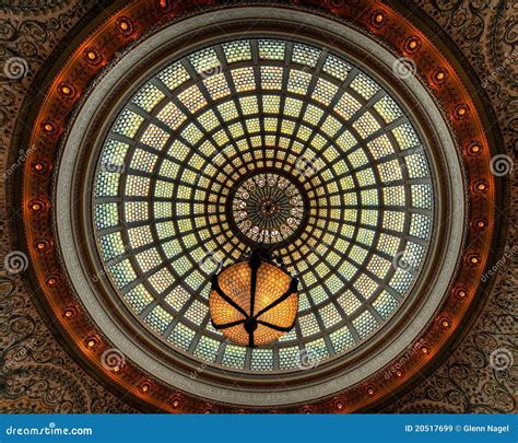 Stained Glass Window Ceiling Dome Stock Image Image Of Windows Horizontal 20517699