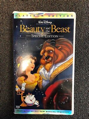 Beauty and the Beast-SPECIAL EDITION-(VHS,1991, Platinum Edition ...