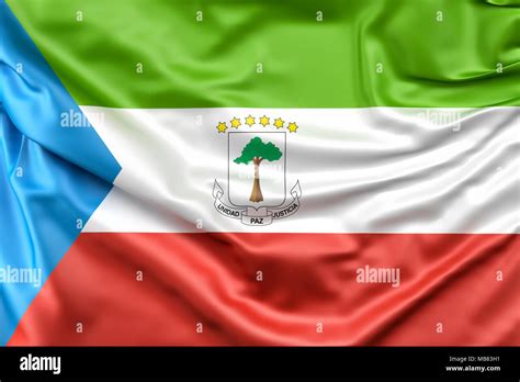 Flag of Equatorial Guinea Stock Photo - Alamy