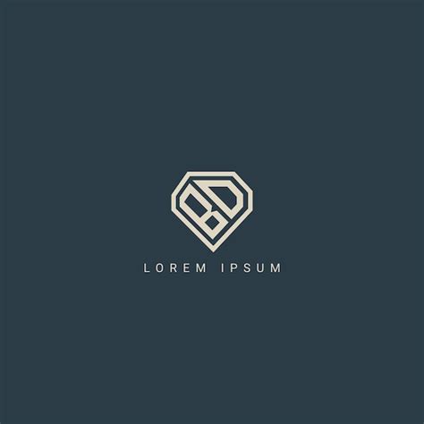 Premium Vector Minimal Creative Initial Based Bd Logo And Bd Logo