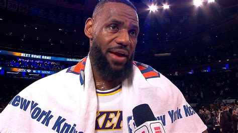 Lebron James Wearing A Knicks Towel In His Postgame Interview 👀 Youtube