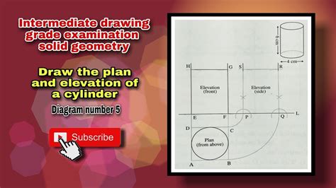 Solid Geometry Intermediate Exam Solid Geometry Draw The Plan And Elevation Of A Cylinder घन