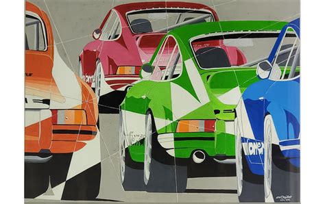 Porsche Carrera Rs Original Watercolor And Gouache By Jean Marc