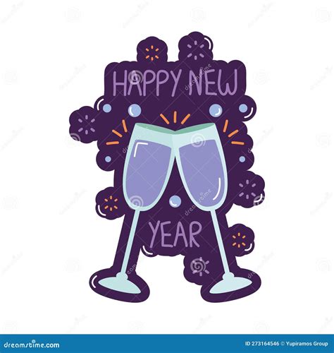 Cheers Happy New Year Stock Vector Illustration Of Drink 273164546