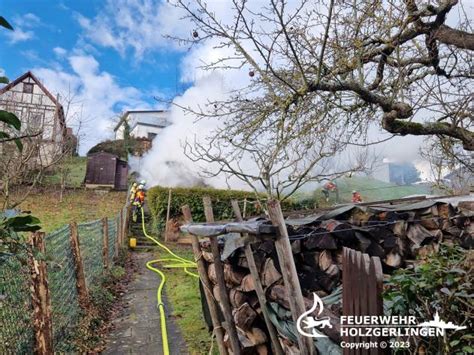 Meldung Brennende Gartenh Tte Feuerwehr Holzgerlingen