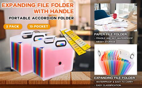 Amazon Pack Pockets Expanding File Folder With Handle A