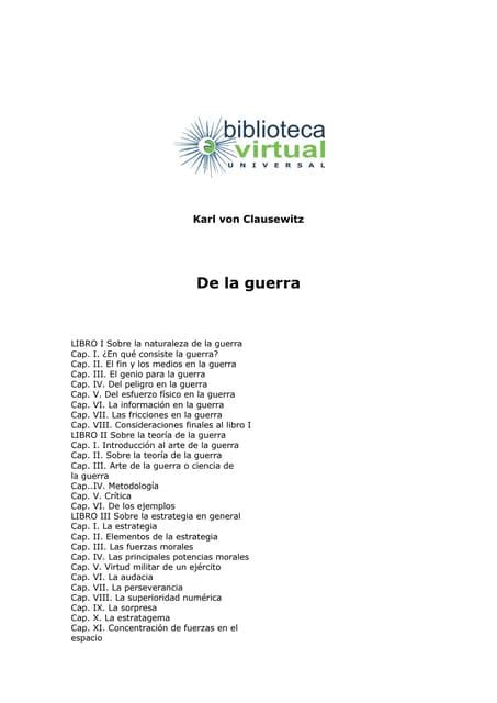 De La Guerra Karl Von Clausewitzpdf