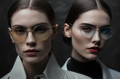 Premium Ai Image Models Wearing Eyeglasses And Sunglasses Ai Generated