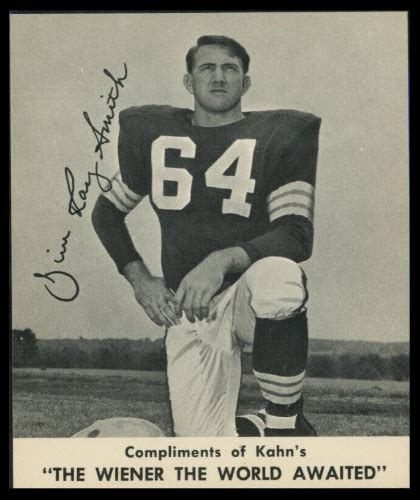 1959 Kahns Football Card Jim Ray Smith