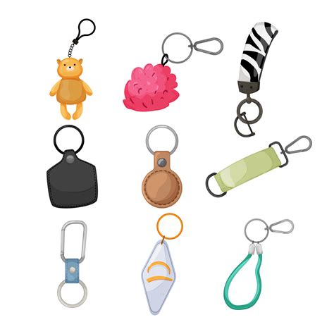 Keychain Key Set Cartoon Vector Illustration 17417524 Vector Art At