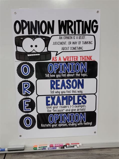 Opinion Persuasive Writing Oreo Anchor Chart Hard Good Etsy