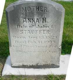 Anna Horst Brubaker Stauffer M Morial Find A Grave