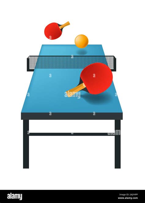 Pingpong or table tennis isolated icon, sport game equipment Stock ...