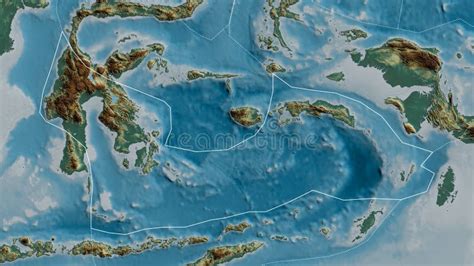 Banda Sea Plate - Boundaries. Physical Map Stock Illustration ...