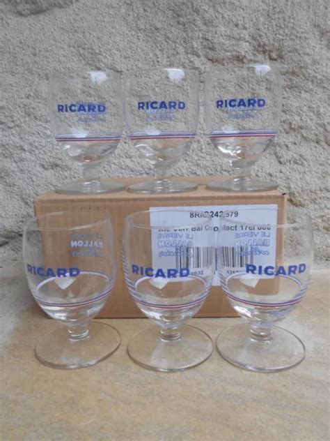 NOUVEAU MODELE 6 Verres RICARD Ballon 17 Cl LE VERRE BALLON