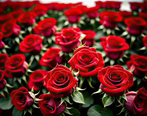 Premium Photo | Red roses in the garden