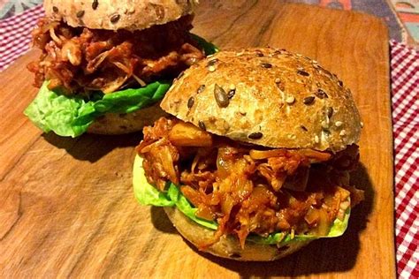 Veganer Pulled Jackfruit Burger Von Energybird Chefkoch