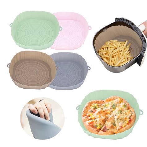 Kit Forma De Silicone Quadrada Flex Vel Para Fritadeira Airfryer