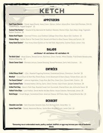 THE KETCH RESTAURANT AND LOUNGE Ketchikan Menu Prix Restaurant