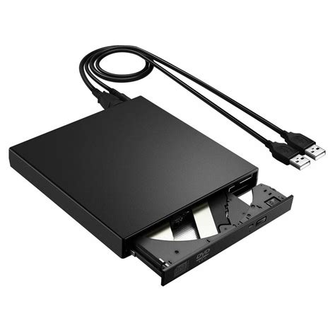 Externo Usb 2 0 Unidad Cd Unidad Dvd Externa Portabl Negro