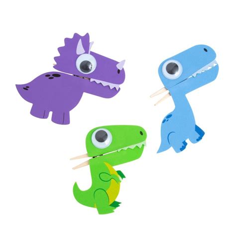 Clothespin Dinosaur Characters Craft Kit Makes 12 Oriental Trading