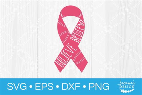 Breast Cancer Ribbon Stencil Template