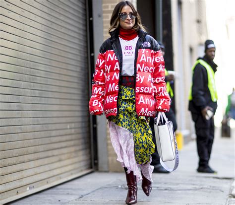 Nyfw New York Fashion Week North Face Jacket Street Style Trend