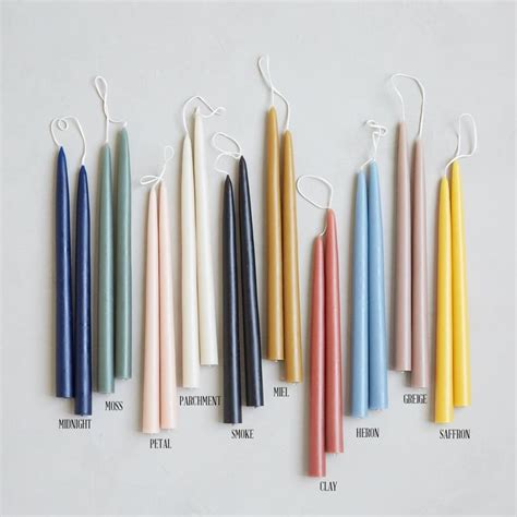 Taper Candles Pair in Various Sizes & Colors in 2022 | Taper candles, Black taper candles ...