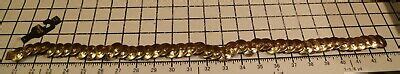 Vintage Harwill Boho Medallion Coin Stretch Belt Embossed Antique Gold