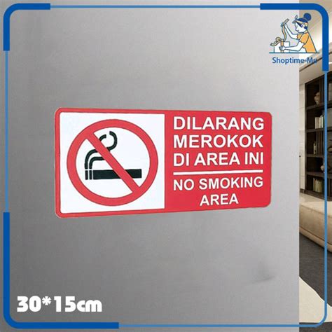 Akrilik Sign Label Dilarang Merokok Hiasan Dinding Akrilik Stiker