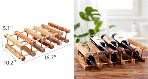 Amazon Iwntwy Wine Racks Countertop Wine Bottle Holder Stand