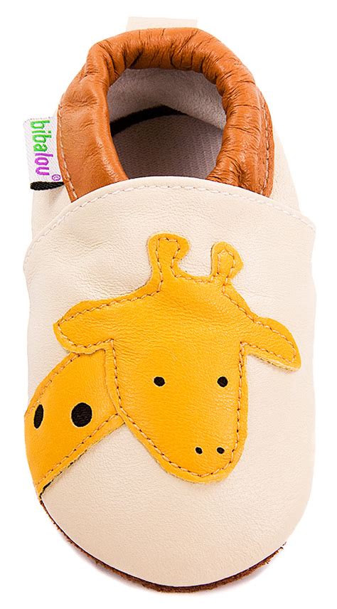 Chaussons Pour B B En Cuir Souple Laly La Girafe