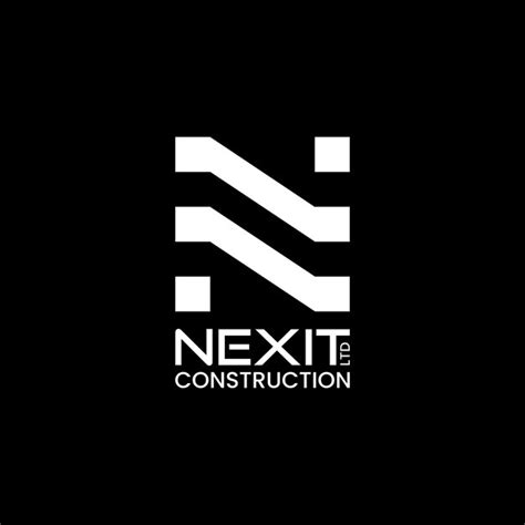 Diseño de logotipo de construcción de letra n Vector Premium