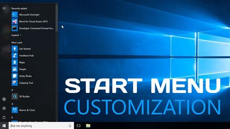 Windows How To Customize Start Menu Easy Tutorial Review Youtube