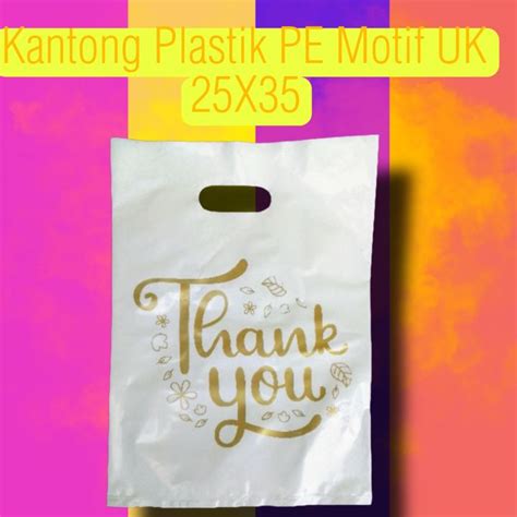 Isi 50 Uk 25x35 Kantong Plastik PE Motif Thank Kanong Skincare