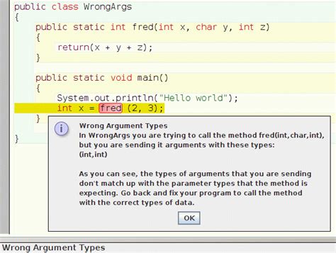 Bluej Method Call Array