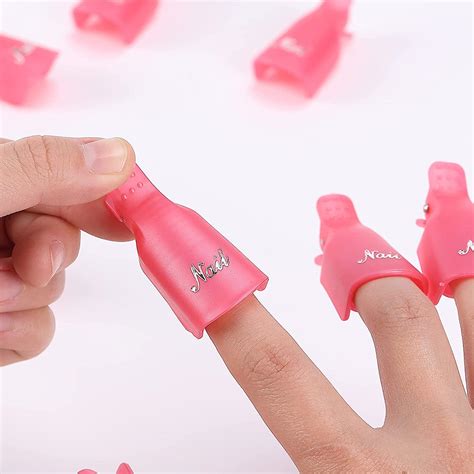 Slick Nail Polish Remover Clips 10 Pcs Soak Off Gel Polish Nail Clips