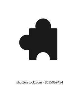 Black Puzzle Piece Vector Image Stock Vector (Royalty Free) 2035069454 | Shutterstock