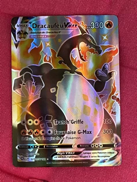 CARTE POKEMON DRACAUFEU VMAX SHINY Sv107 sv122 Destinées Radieuses