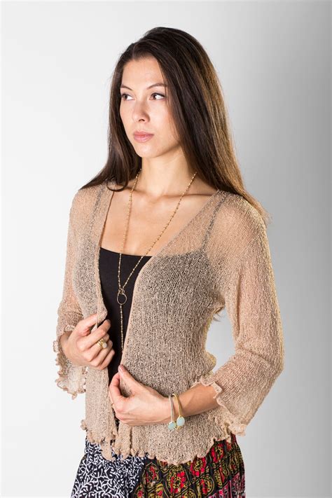 Knit Cardigan Sheer Shrug Cardigan Shrug Sheer Bolero Etsy