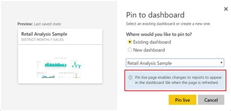 an Entire Report Page to a Power BI Dashboard - Power BI ...