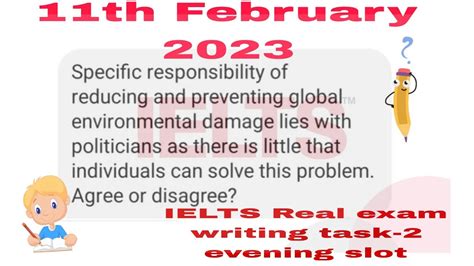 11th February 2023 Ielts Real Exam Writing Task 2 Evening Slot