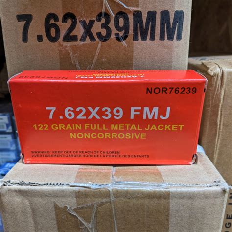 Norinco 7 62x39mm 122 Gr FMJ Non Corrosive