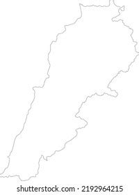 Vector Illustration Lebanon Map Stock Vector (Royalty Free) 2192964215 ...