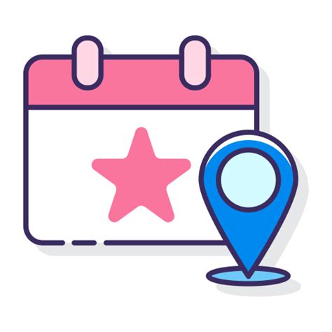 Event Location Flaticons Lineal Color Icon