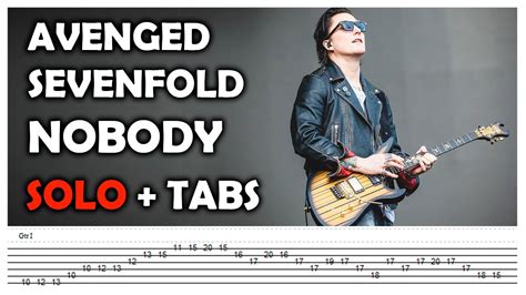 Avenged Sevenfold Nobody Guitar Solo Tutorial TABS YouTube